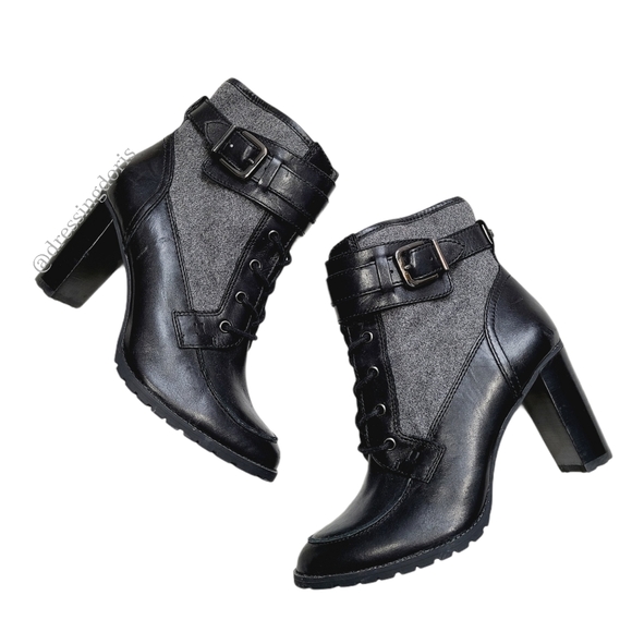 ANTONIO MELANI Shoes - Antonio Melani Garnett Moto Boot Black Leather
